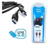 Cabo Usb 3.0 de Dados Macho-macho 1.5m Preto Grosso Knup - 2