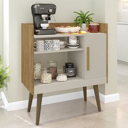 Aparador Cantinho do Café Buffet Decorativo Barzinho Cinamomo/off White - 1
