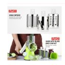 Ver imagem 3 de Ralador Queijo Manivela Grande Fatiador De Legumes 3 Lâminas