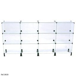 Balcão de Atendimento Modulado em Vidro - 2,00 x 1,00 x 0,30 - 2