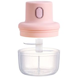 Mini Triturador de Alimentos - sem Fio, 250ml, Portátil, Usb:rosa - 1