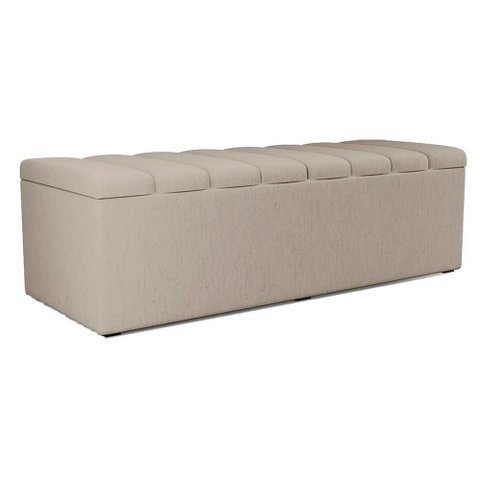 Recamier Calcadeira Bau 160 Cm Dalia Linho Bege Artte Bege
