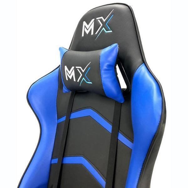 Cadeira Gamer Mx5 Giratória com Encosto Regulável 9175 Preto e Azul - Mymax - 2