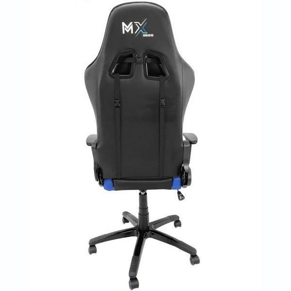 Cadeira Gamer Mx5 Giratória com Encosto Regulável 9175 Preto e Azul - Mymax - 4