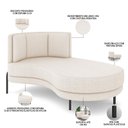 Ver imagem 5 de Sofá Chaise Longue Living Lucca Direito D02 Linho Cru D-461