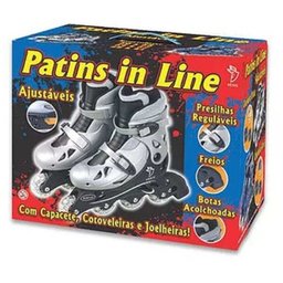 Patins 4 Rodas - Com Acessórios - Ajustáveis - Fenix - 38 A 41 FENAD01P - 2