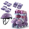 Kit Patins in Line - Ajustável 34/37 - Rosa - Zippy Mimo Style KP19RM - 1