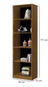 Ver imagem 5 de Conjunto 3 Armários Organizador e 1 Mesa Escrivaninha Office 1 Balcão Escritório Preto com Nature -
