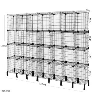 Balcão aramado preto - 1,30 X 2,10 X 0,40