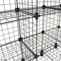 Balcão Aramado com Tampo de Vidro - 1,00 X 0,60 X 0,40 - 4