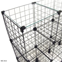 Balcão Aramado com Tampo de Vidro - 1,00 X 0,60 X 0,40 - 2