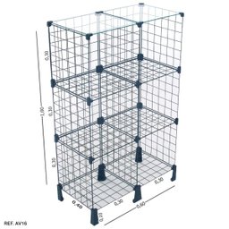 Balcão Aramado com Tampo de Vidro - 1,00 X 0,60 X 0,40 - 1