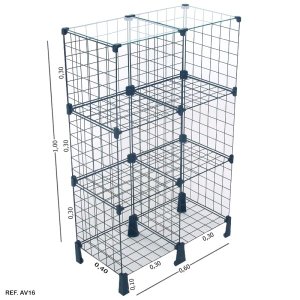 Balcão Aramado com Tampo de Vidro - 1,00 X 0,60 X 0,40