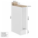 Ver imagem 3 de Balcão Porta Tempero Planejado 20cm com Tampo com Rodape Ipanema CabeCasa MadeiraOriginals Branco