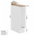 Ver imagem 3 de Balcão Porta Tempero 20cm com Tampo com Rodape Ipanema CabeCasa MadeiraOriginals Branco