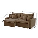 Ver imagem 6 de Sofá Montreal Veludo 02 Módulos 80cm B25cm Meu Sofá Online B016 Veludo Marrom
