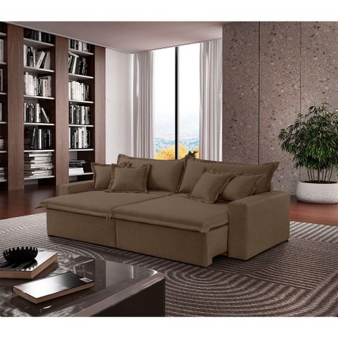 Sofá Montreal Veludo 02 Módulos 80cm B25cm Meu Sofá Online B016 Veludo Marrom