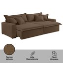 Ver imagem 7 de Sofá Montreal Veludo 02 Módulos 80cm B25cm Meu Sofá Online B016 Veludo Marrom