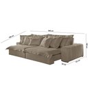 Ver imagem 4 de Sofá Luz Veludo 02 Módulos de 120m B25cm Meu Sofá Online B002 Veludo Capuccino