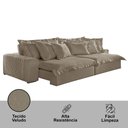 Ver imagem 3 de Sofá Luz Veludo 02 Módulos de 120m B25cm Meu Sofá Online B002 Veludo Capuccino