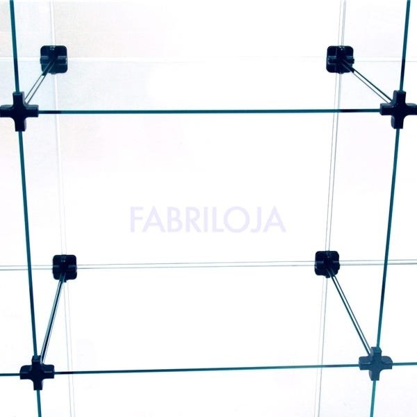 Balcão de Atendimento Modulado em Vidro com Porta Bijuterias - 7,0 x 1,10 x 0,40 - 2