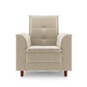 Ver imagem 5 de Poltrona para Sala Confortável Decorativa Isa Suede:bege