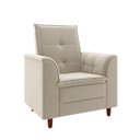 Ver imagem 1 de Poltrona para Sala Confortável Decorativa Isa Suede:bege