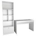 Ver imagem 1 de Mesa Escrivaninha e Estante para Escritorio B30 Branco Novam