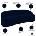 Ver imagem 3 de Sofá 5 Lugares para Sala de Estar Living 300cm Theo D06 Veludo Royal - Mpozenato