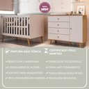 Ver imagem 2 de Quarto de Bebê Berço 3 em 1 Retrô Ludmila Cômoda com Fraldário Ligia Off White Carolina Baby