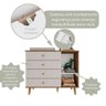 Quarto de Bebê Berço 3 em 1 Retrô Ludmila Cômoda com Fraldário Ligia Off White Carolina Baby - 9