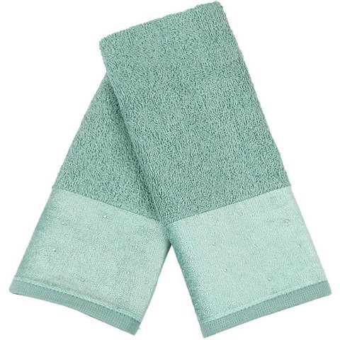 Kit 3 Toalha Lavabo Cristal Natalina 30x50cm Mar Mediterrâneo