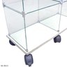 Balcão de Atendimento Modulado em Vidro com Base MDF e Rodízios - 0,80 x 1,00 x 0,30 - 3
