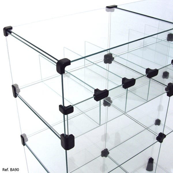 Balcão de Atendimento Modulado em Vidro - 0,80 x 1,10 x 0,30 - 2
