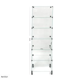 Estante de Vidro Modulado - 0,50 x 1,90 x 0,30 - 3