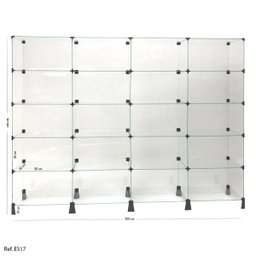 Estante de Vidro Modulado - 2,00 x 1,60 x 0,30 - 2