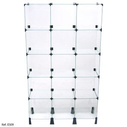 Estante de Vidro Modulado - 0,90 x 1,60 x 0,30 - 1