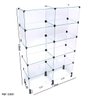 Estante de Vidro Modulado - 1,00 x 1,60 x 0,30 - 1