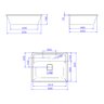 Cuba de Embutir Deca Slim 55x45 L.33050.m.17 Retangular com Mesa Branca - 4