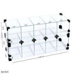 Baleiro Expositor Modulado em Vidro - 0,60 x 0,30 x 0,15 - 2