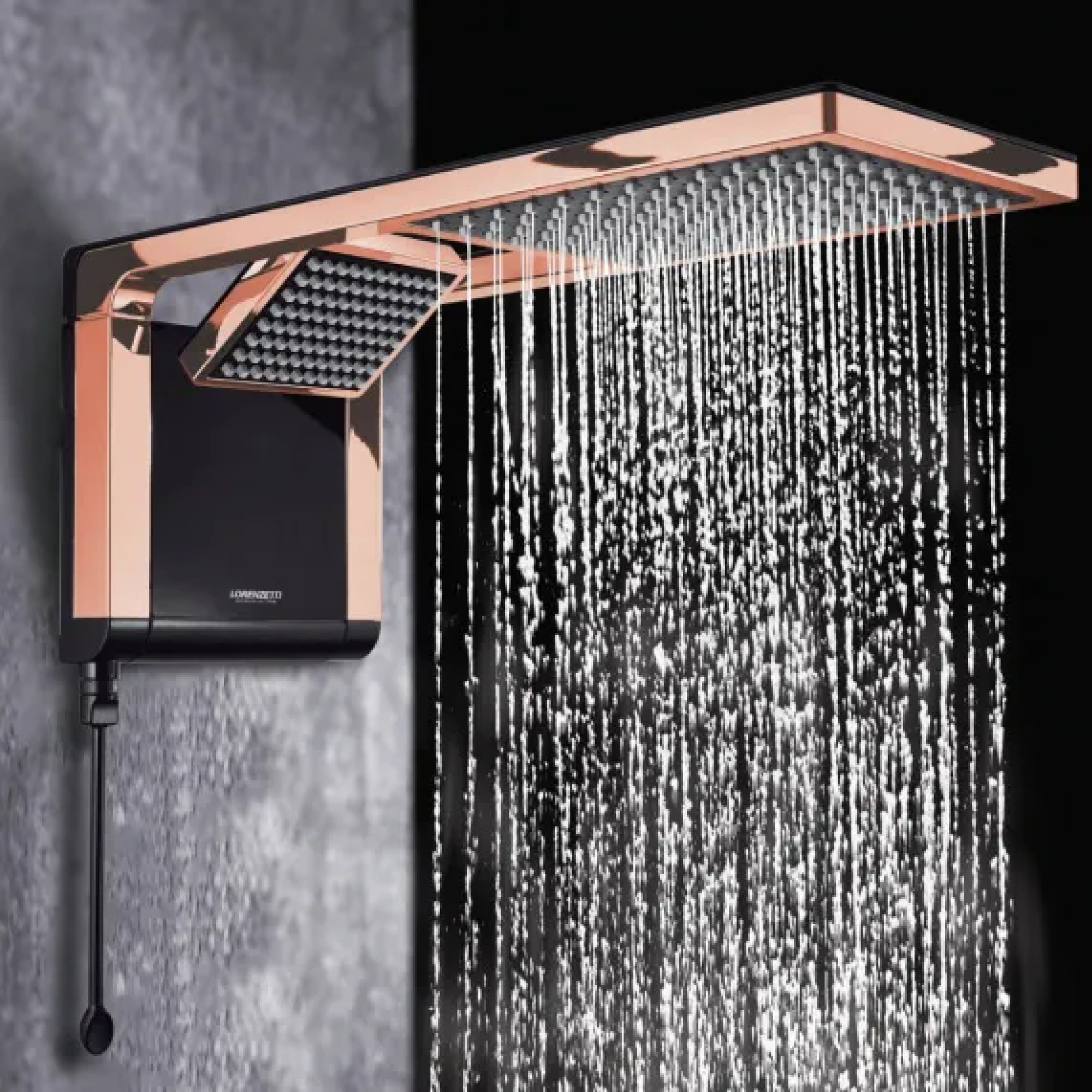 Chuveiro Lorenzetti Acqua Duo Ultra 220V/6800W Preto e Rose Gold - 4