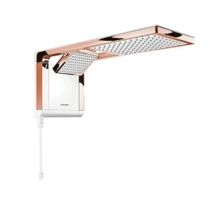 Chuveiro Lorenzetti Acqua Duo 220v/6800w Branco Rose Gold