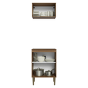 Ver imagem 2 de Kit Cozinha com Armário Aéreo e Balcão 60 cm Rustic/Branco Lille Madesa