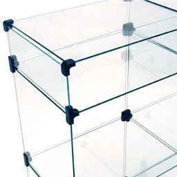 Balcão de Atendimento Modulado em Vidro com Rodízios - 7,50 x 1,10 x 0,30 - 2