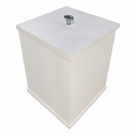 Lixeira para Banheiro Quadrada com Tampa