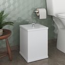 Ver imagem 2 de Lixeira para Banheiro Quadrada com Tampa