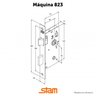 Fechadura Stam 823/33 Banheiro - Inox - 3