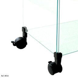 Balcão de Atendimento Modulado em Vidro com Rodízios - 1,10 x 0,90 X 0,40 - 2
