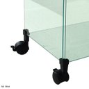 Ver imagem 2 de Balcão de Atendimento Modulado em Vidro com Rodízios - 1,20 x 1,00 x 0,30