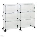 Ver imagem 1 de Balcão de Atendimento Modulado em Vidro com Rodízios - 1,20 x 1,00 x 0,30